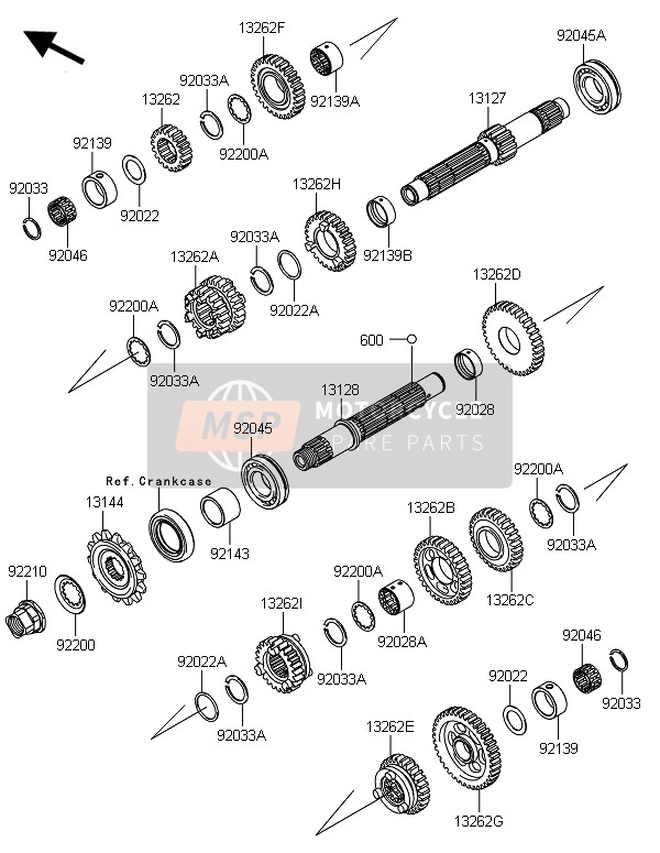 Kawasaki NINJA 300 ABS 2014 Transmission pour un 2014 Kawasaki NINJA 300 ABS