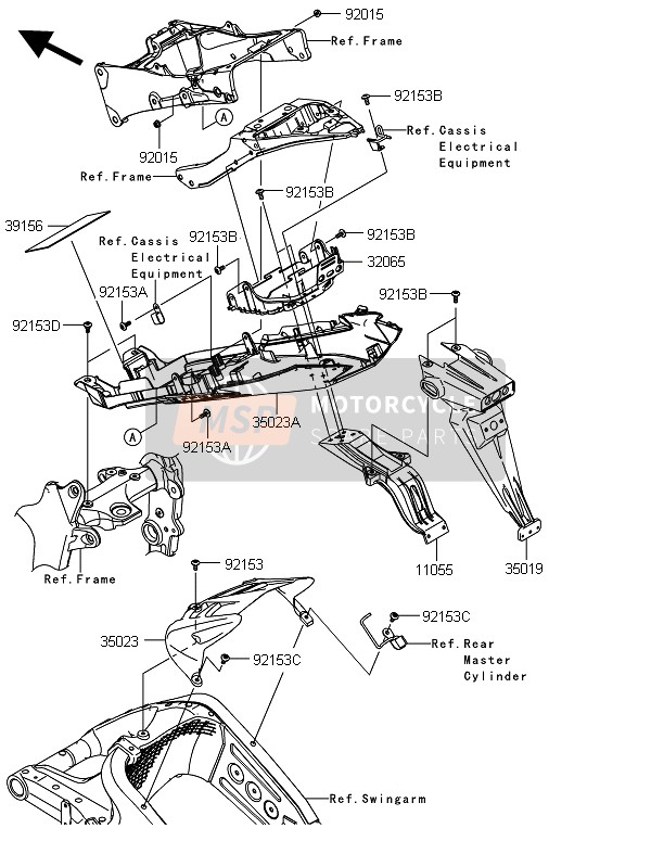 Kawasaki NINJA ZX-6R 2014 Rear Fender(S) for a 2014 Kawasaki NINJA ZX-6R