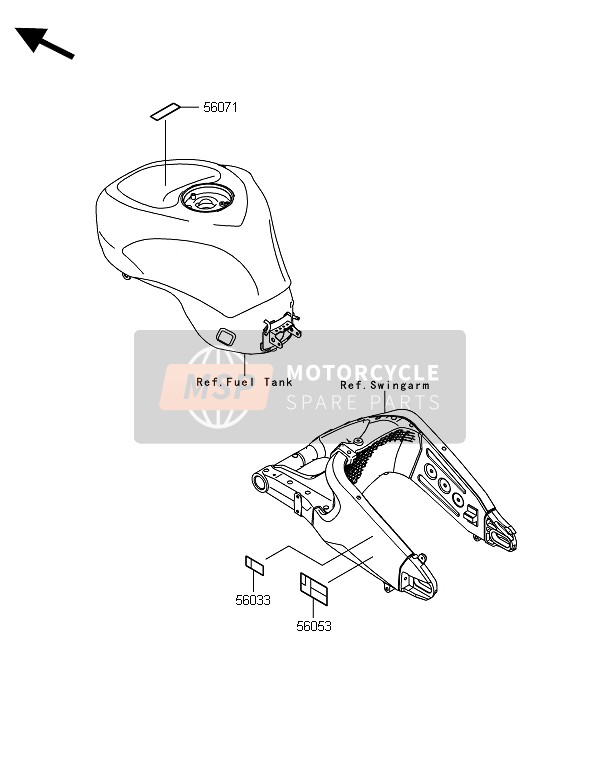 Kawasaki NINJA ZX-6R 2014 Labels for a 2014 Kawasaki NINJA ZX-6R