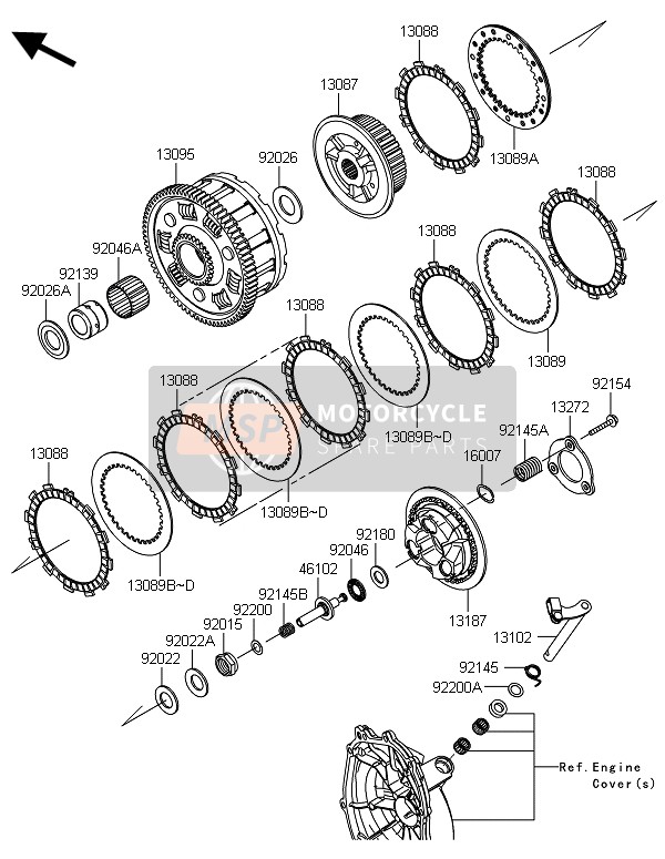 Kawasaki NINJA ZX-6R ABS 2014 Clutch for a 2014 Kawasaki NINJA ZX-6R ABS