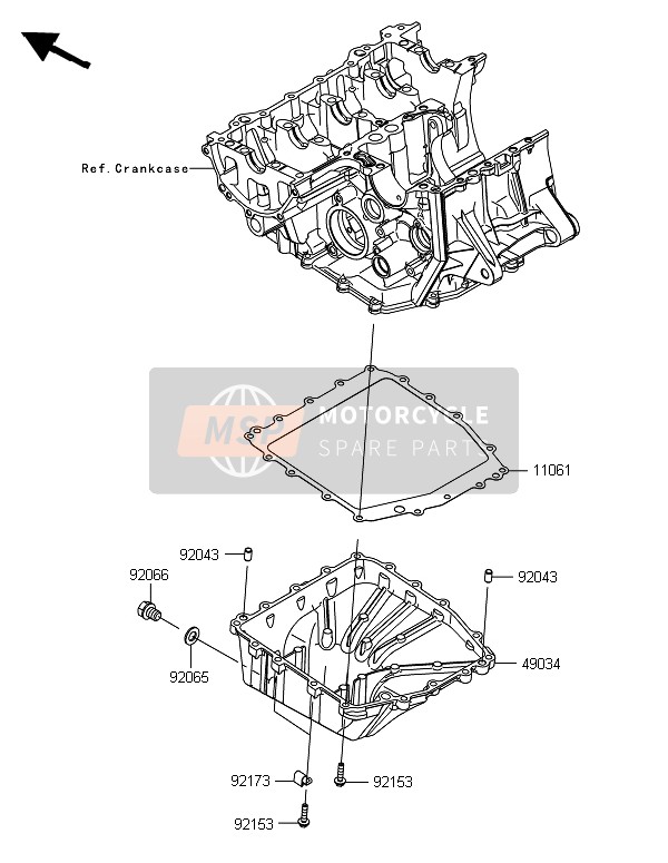 Kawasaki NINJA ZX-6R ABS 2014 ÖLWANNE für ein 2014 Kawasaki NINJA ZX-6R ABS