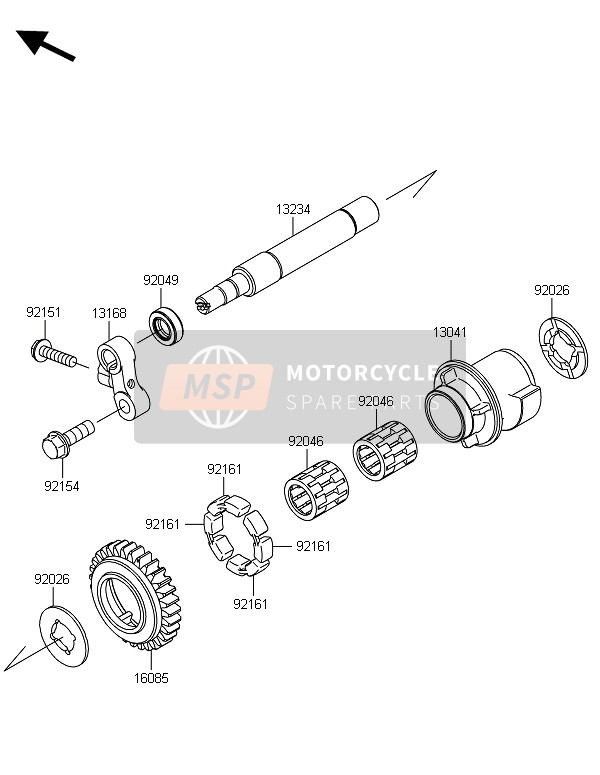 Kawasaki NINJA ZX-10R 2014 Balancer voor een 2014 Kawasaki NINJA ZX-10R