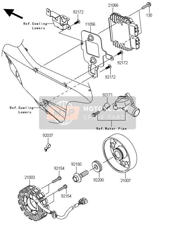 Kawasaki NINJA ZX-10R 2014 GENERATOR für ein 2014 Kawasaki NINJA ZX-10R