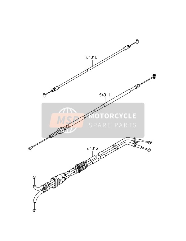 Kawasaki NINJA ZX-10R 2014 Cables for a 2014 Kawasaki NINJA ZX-10R