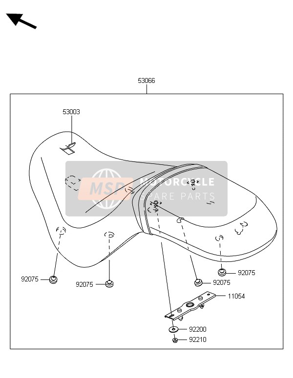 Kawasaki VN900 CLASSIC 2014 Asiento para un 2014 Kawasaki VN900 CLASSIC