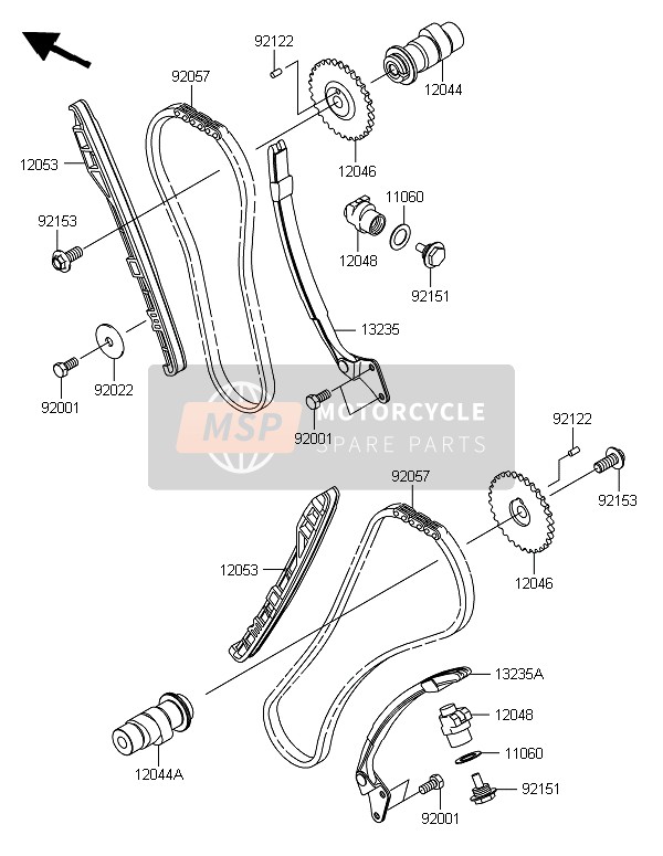 Kawasaki VN900 CUSTOM 2014 Camshaft(S) & Tensioner for a 2014 Kawasaki VN900 CUSTOM