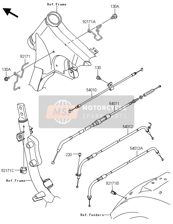 Kawasaki VN900 CUSTOM 2014 Cables for a 2014 Kawasaki VN900 CUSTOM