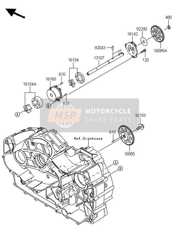 Kawasaki VN1700 CLASSIC TOURER ABS 2014 Oil Pump for a 2014 Kawasaki VN1700 CLASSIC TOURER ABS