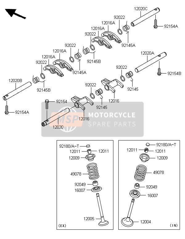 Kawasaki W800 2014 Valvulas para un 2014 Kawasaki W800