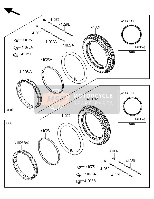 Kawasaki W800 2014 Tyres for a 2014 Kawasaki W800