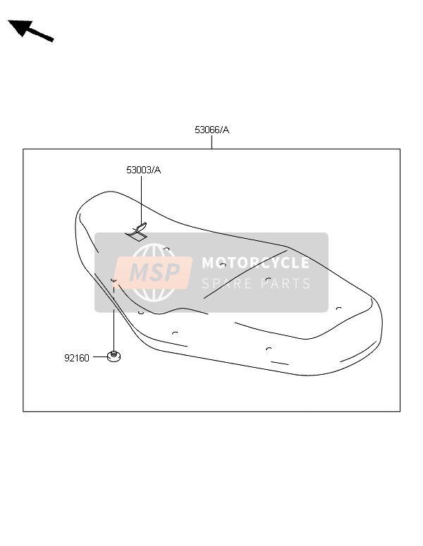 53066042949B, SEAT-ASSY,Dual,Black, Kawasaki, 0