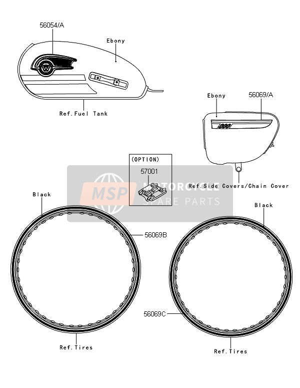 560541379, Mark,Fuel Tank,Rh,W, Kawasaki, 0