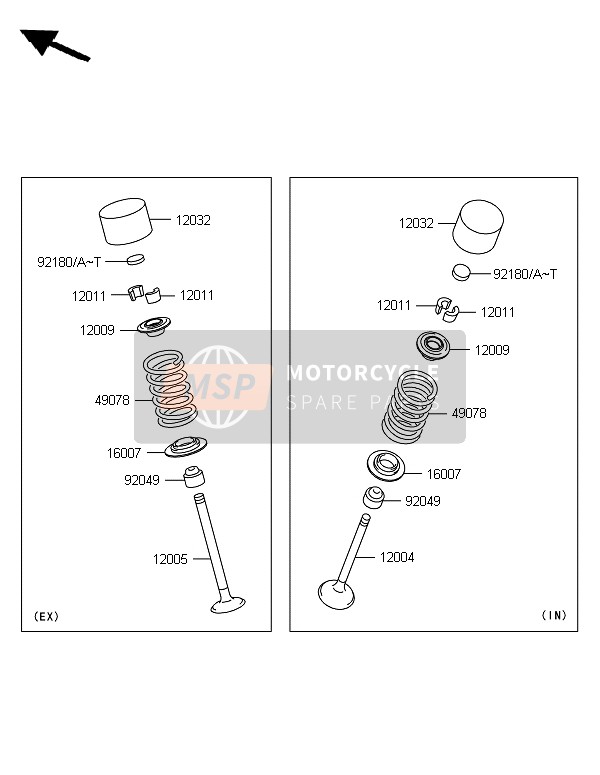 Kawasaki Z800 2014 Valves for a 2014 Kawasaki Z800