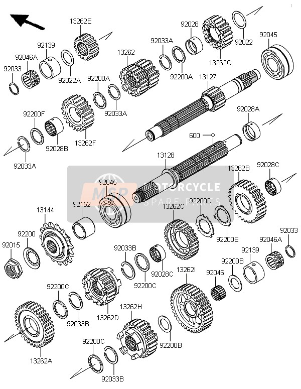 Kawasaki Z800 2014 Transmission for a 2014 Kawasaki Z800