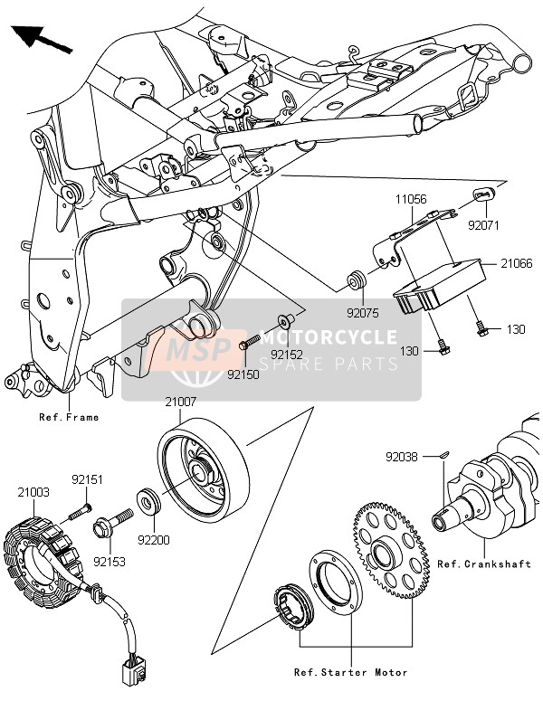 Kawasaki Z800 2014 Générateur pour un 2014 Kawasaki Z800