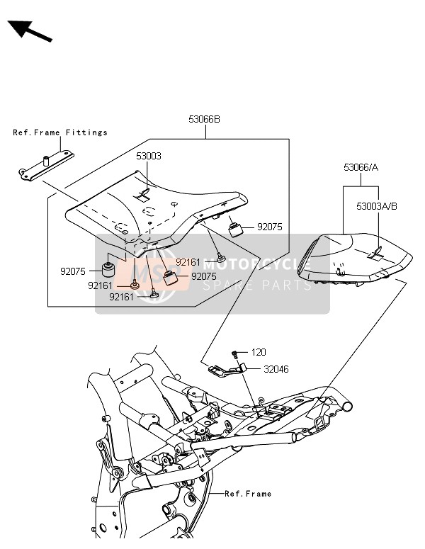 Kawasaki Z800 2014 Seat for a 2014 Kawasaki Z800