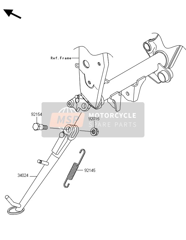 Kawasaki Z800 ABS-DEF 2014 Stand(S) for a 2014 Kawasaki Z800 ABS-DEF