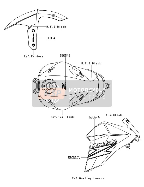 560541311, Mark,Shroud,Kawasaki, Kawasaki, 1