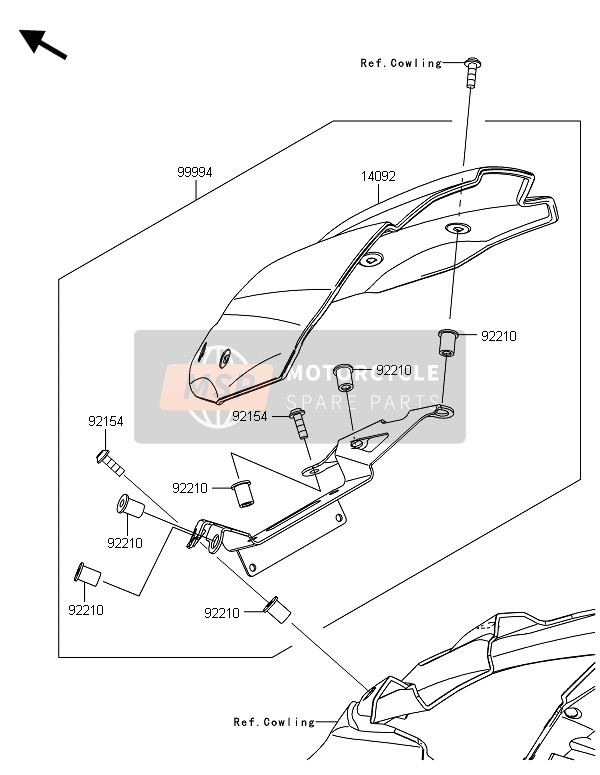 Kawasaki Z800E VERSION 2014 Accessory (Meter Cover) for a 2014 Kawasaki Z800E VERSION