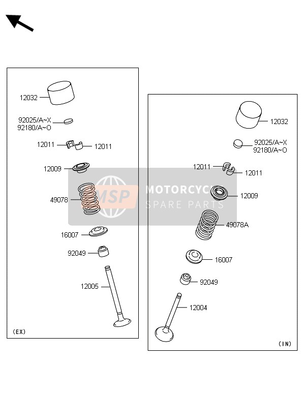 Kawasaki ZZR1400 ABS 2014 Valves for a 2014 Kawasaki ZZR1400 ABS