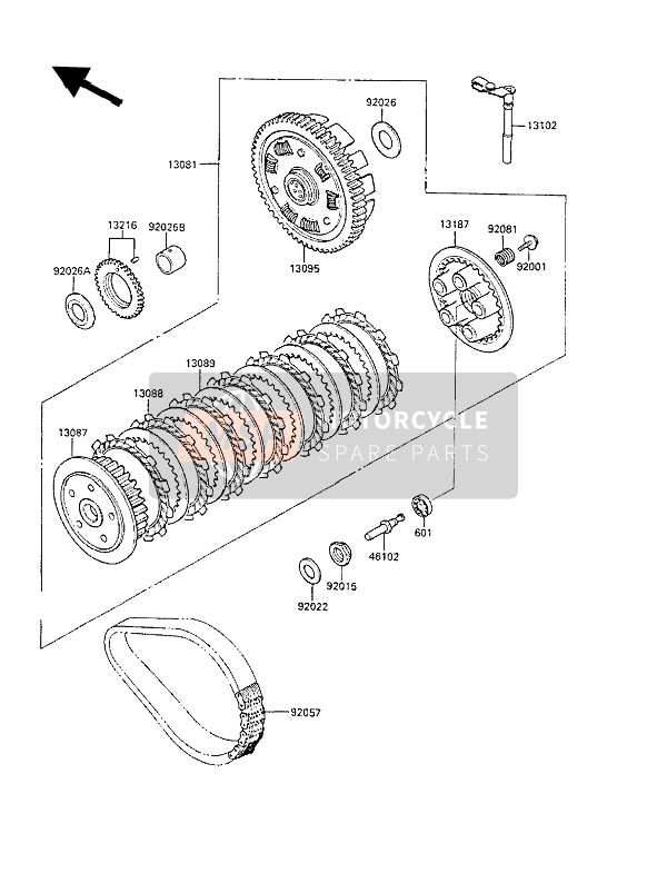 Kawasaki LTD450 1985 Clutch for a 1985 Kawasaki LTD450