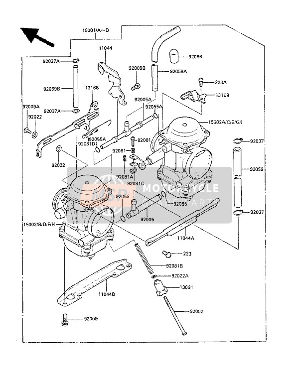 Kawasaki LTD450 1985 VERGASER für ein 1985 Kawasaki LTD450