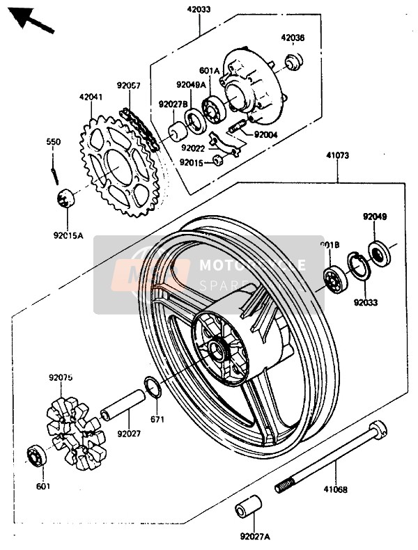 920271661, Collar,L=21, Kawasaki, 1