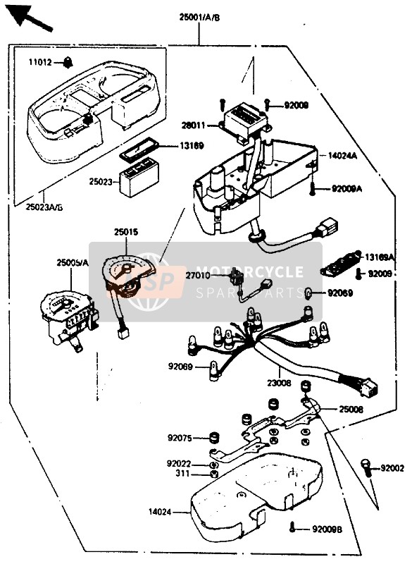 250081057, BRACKET-METER, Kawasaki, 0