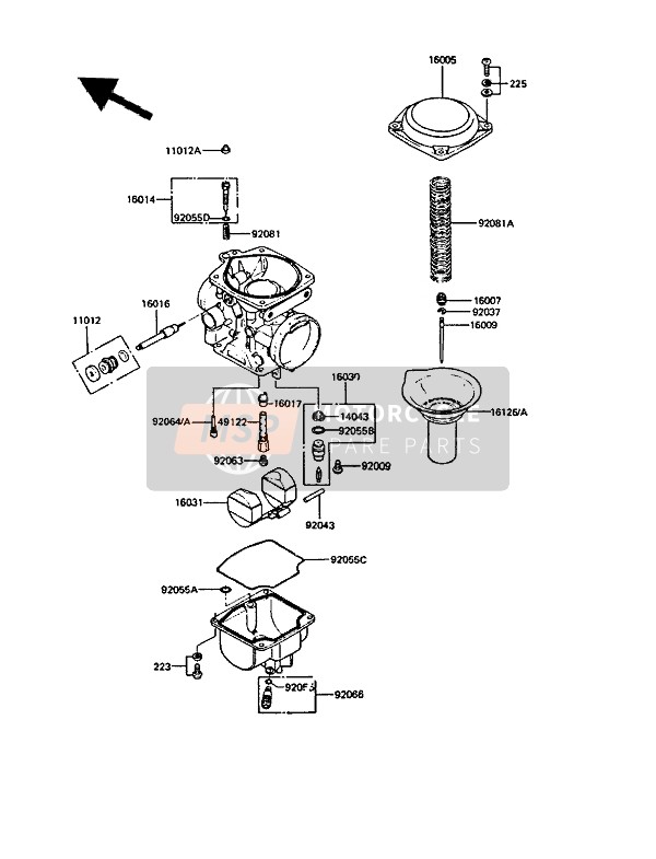 Partes del carburador