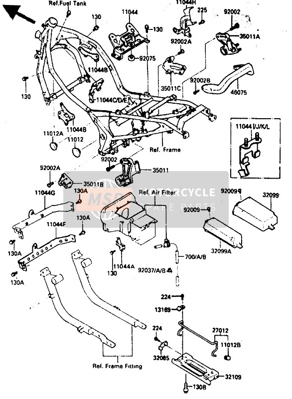 130AA0812, BOLT-FLANGED Common, Kawasaki, 1