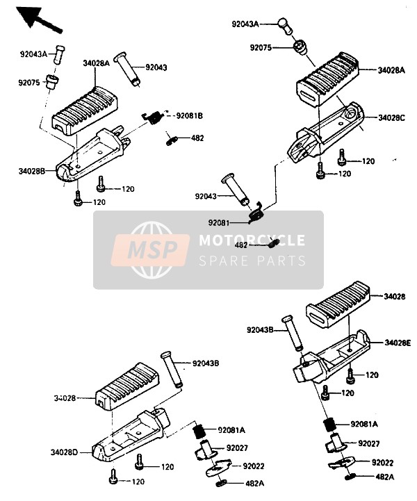 Kawasaki GPZ600 1985 Step for a 1985 Kawasaki GPZ600