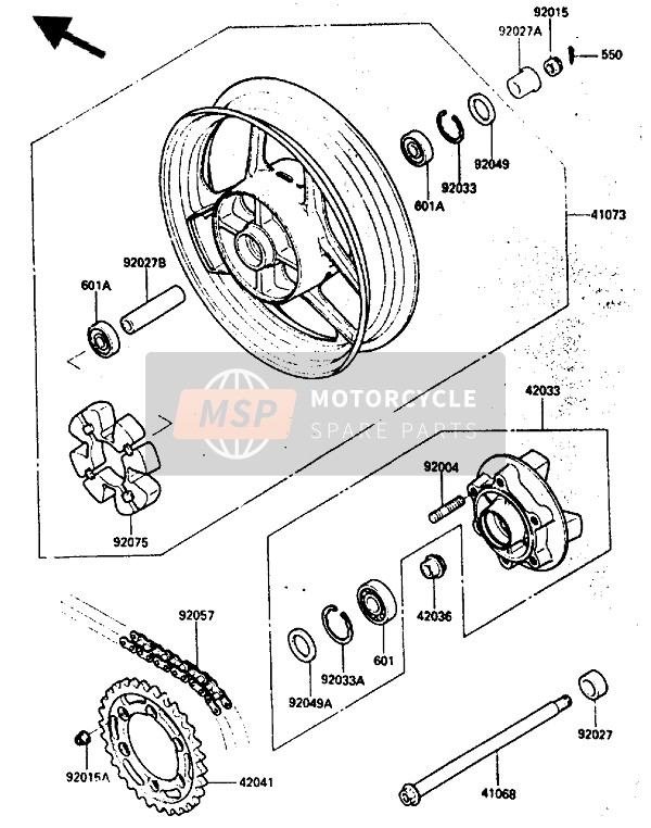 420361149, Sleeve, Rr Hub, L=26, Kawasaki, 0