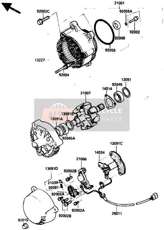 920551264, Jt Torique ZX900 A1, Kawasaki, 2