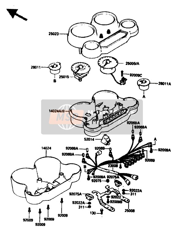 140251878, Cover, Meter Case, Lwr, Kawasaki, 0