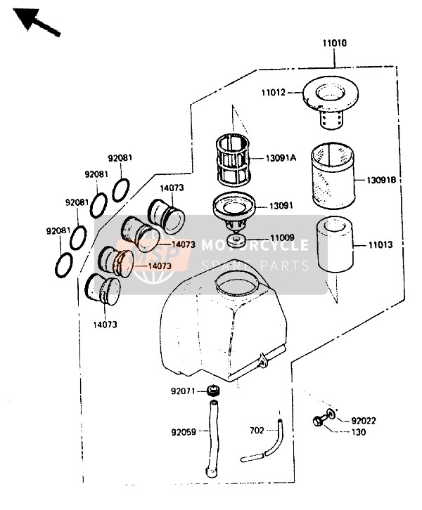 140731032, Duct, Air Filter, Kawasaki, 0