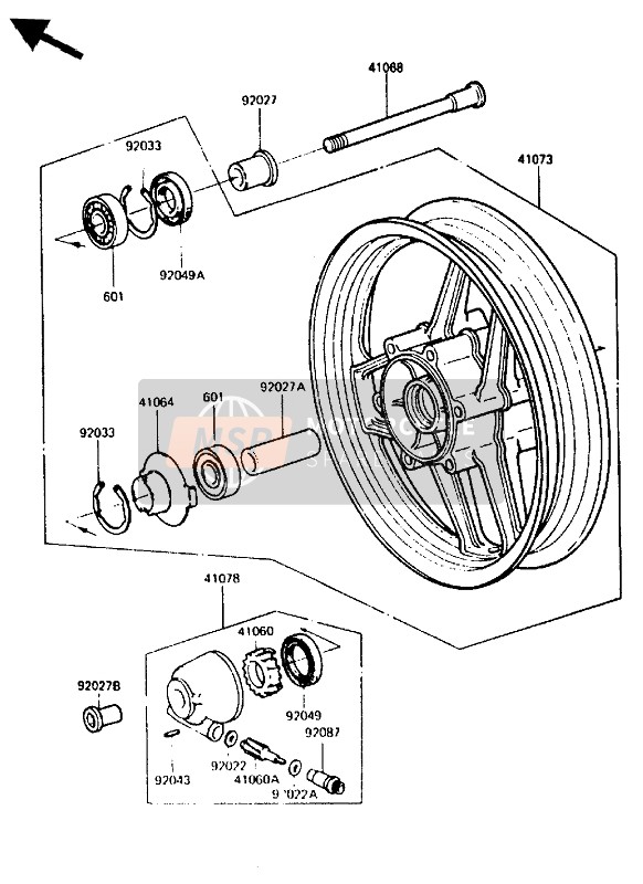 41063001, Washer,5.1X9X0.4, Kawasaki, 2