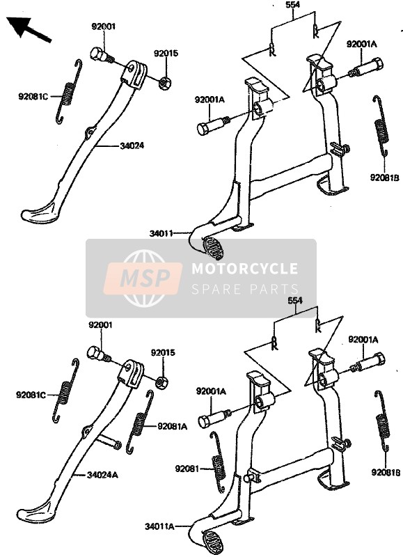 Kawasaki GPZ1100 1985 Supporter pour un 1985 Kawasaki GPZ1100