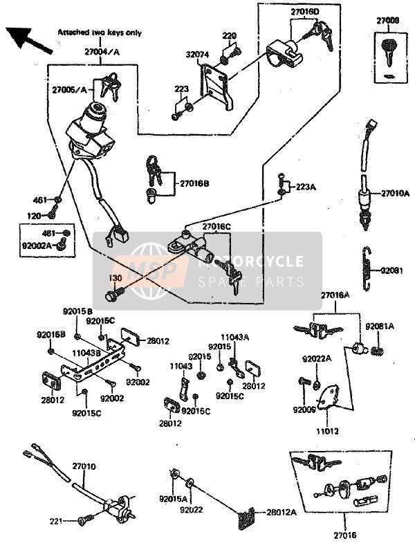 223B0610, SCREW-PAN-WS-CROS, Kawasaki, 1