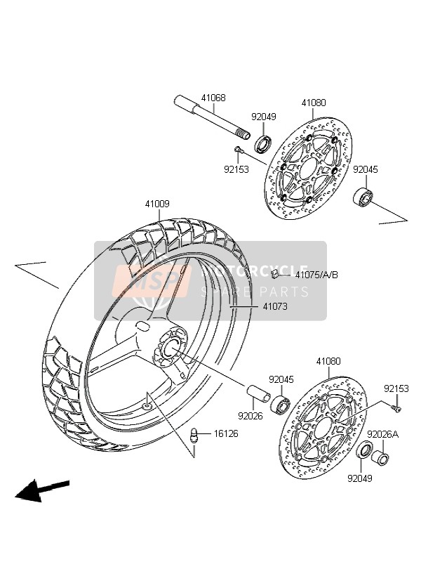 92049S077, Keerring, Kawasaki, 2