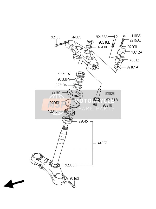 92153S461, Bearing Bolt, Kawasaki, 0