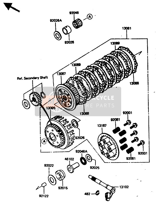 Kawasaki ZX750 1985 Clutch for a 1985 Kawasaki ZX750