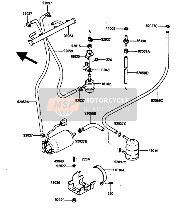 Kawasaki ZX750 1985 Fuel Pump for a 1985 Kawasaki ZX750