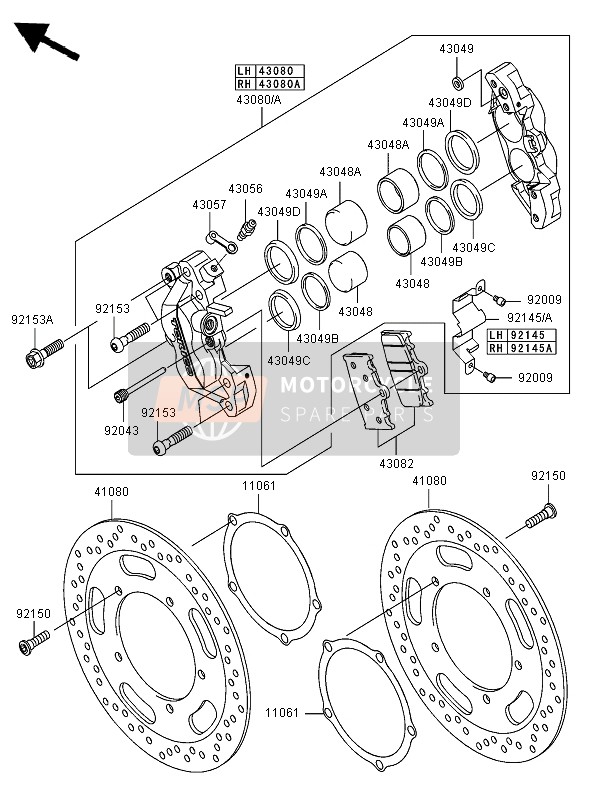 Kawasaki VN2000 2006 Front Brake for a 2006 Kawasaki VN2000