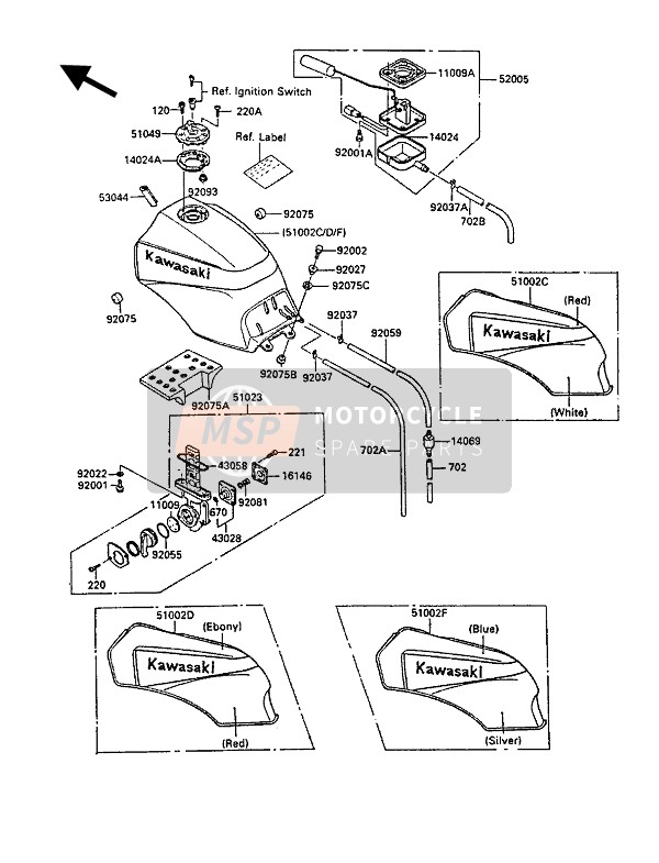 530441171, Trim,Fuel Tank, Kawasaki, 0