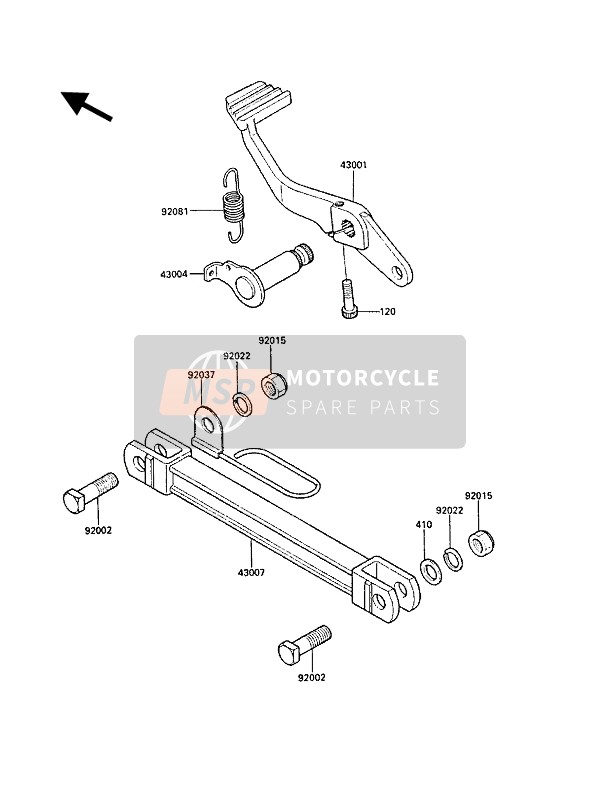 430011183, LEVER-BRAKE,Pedal, Kawasaki, 0