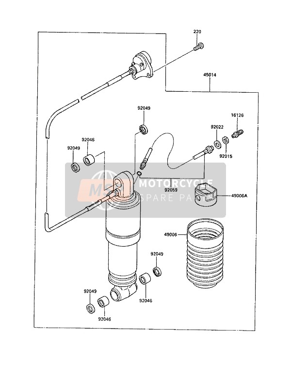 920491225, Joint Spi ZX1000 A1, Kawasaki, 4