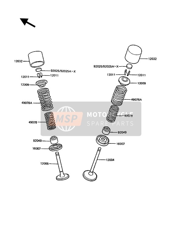 Kawasaki GT550 1986 VENTIL(E) für ein 1986 Kawasaki GT550