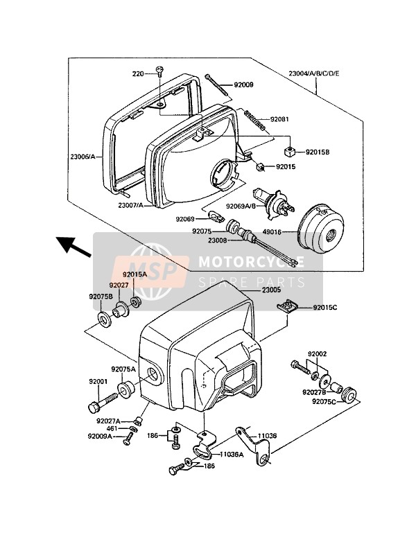 110361764, BRACKET-A,Head Lamp, Kawasaki, 0