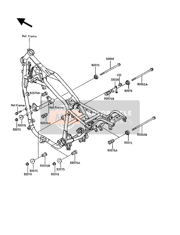 320291392, BRACKET-ENGINE, Kawasaki, 0