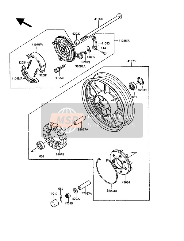 601B6303ZZ, BEARING-BALL, #6303ZZC3, Kawasaki, 2